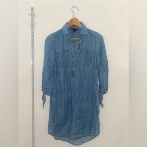 Tommy Hilfiger Blue Denim Shirt Long Polo Dress